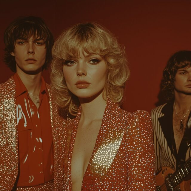 Music Band Trio in Red Music Band Trio in Red