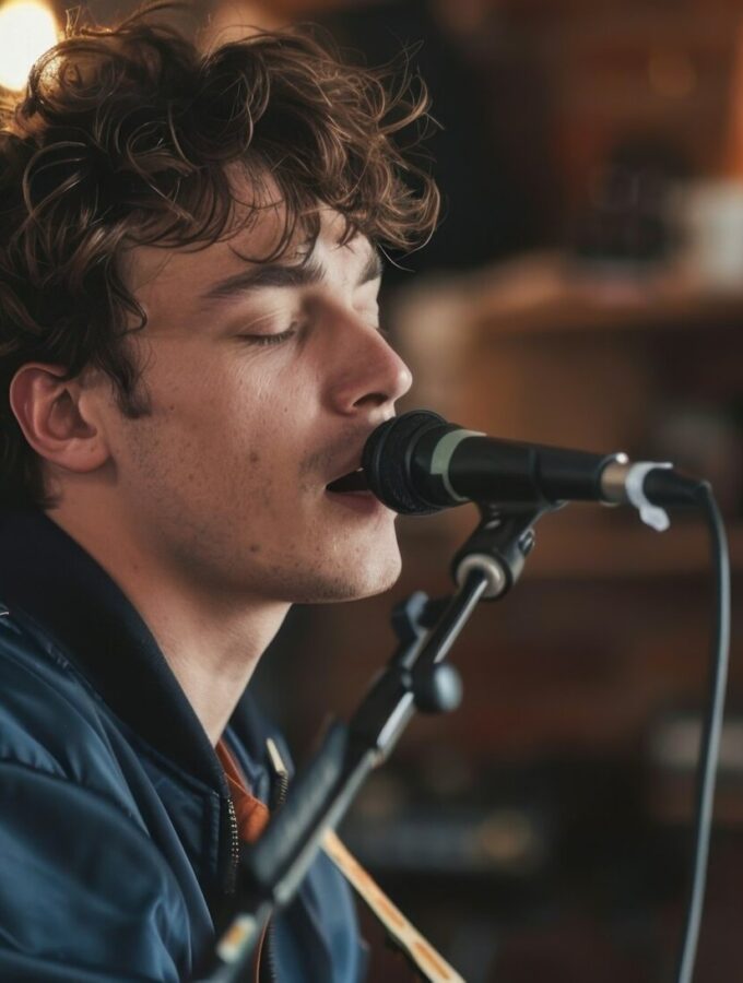 Young Man Singing